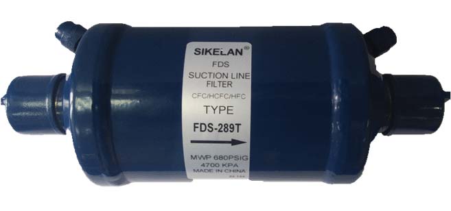 FDS-2811T Фильтр на всасывание с ниппелями 13/8 пайка Sikelan